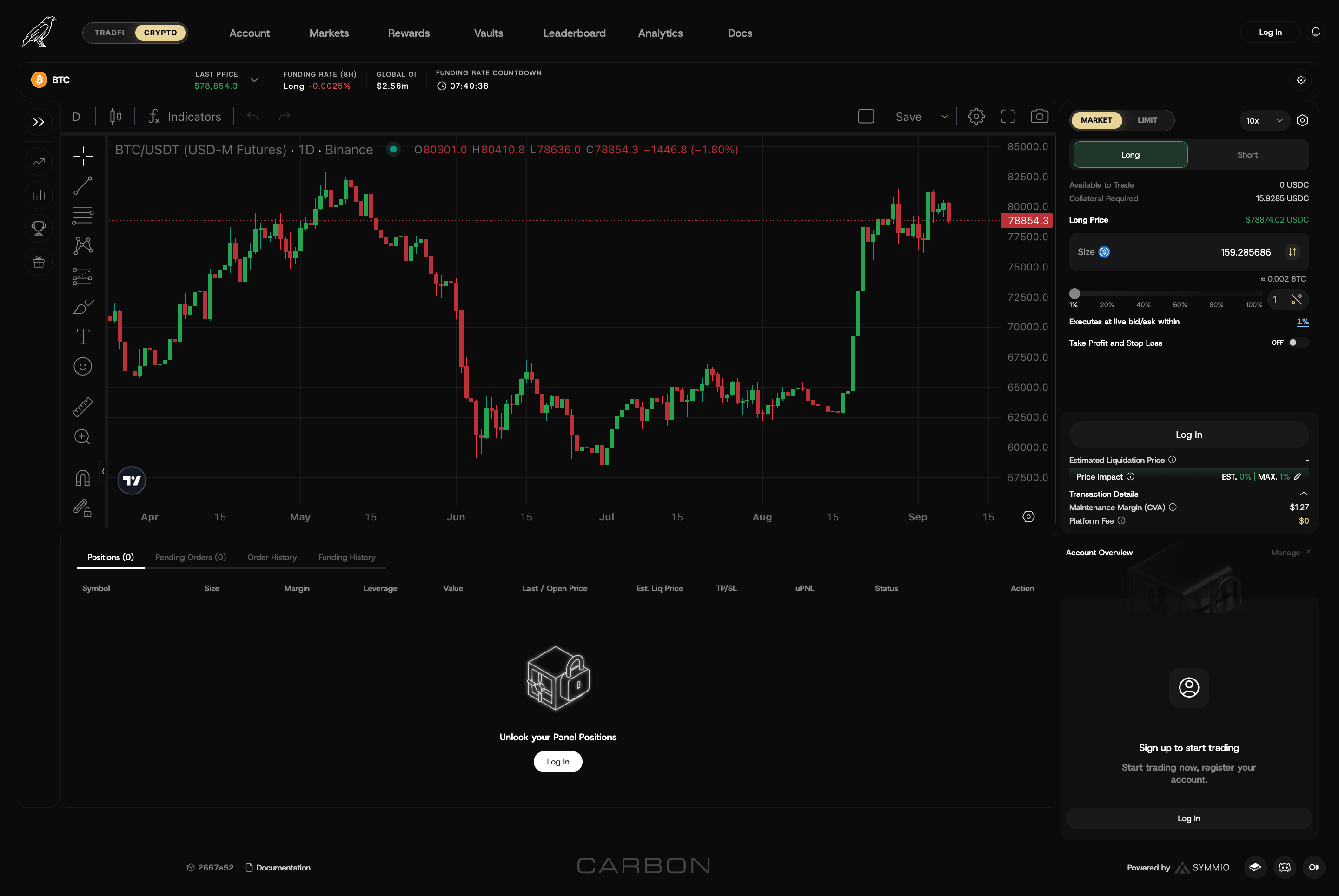 CARBON — TRADING TERMINAL